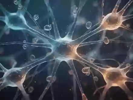 Abstrakte Darstellung eines neuronalen Netzwerks mit leuchtenden Verbindungen, die zelluläre Umbauprozesse im Gehirn symbolisieren. - Foto: über boerse-global.de