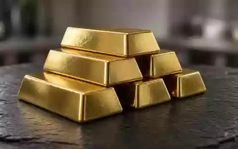 Goldbarren auf einer dunklen Schieferplatte bei natürlichem Licht. - Foto: über boerse-global.de