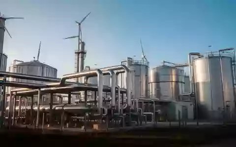 Moderne Industrieanlage zur Produktion nachhaltiger Kraftstoffe unter blauem Himmel. - Foto: über boerse-global.de