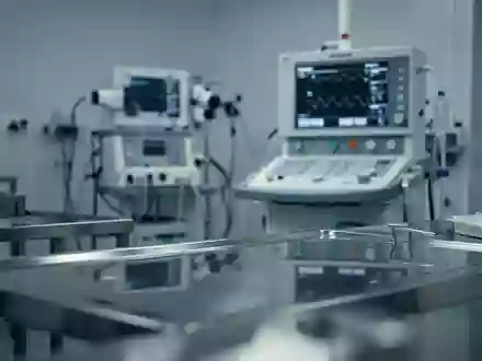 Ein moderner, steriler Operationssaal mit medizinischen Geräten in einer urologischen Klinik. - Foto: über boerse-global.de