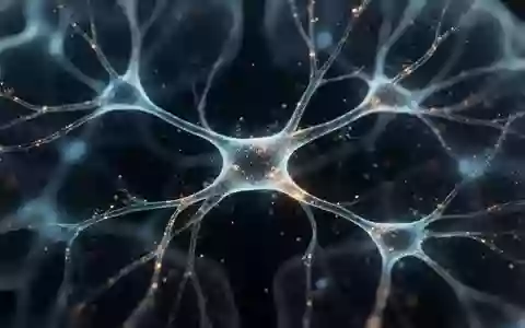 Hochauflösende mikroskopische Aufnahme von neuronalen Netzwerken und synaptischen Verbindungen im menschlichen Gehirngewebe. - Foto: über boerse-global.de