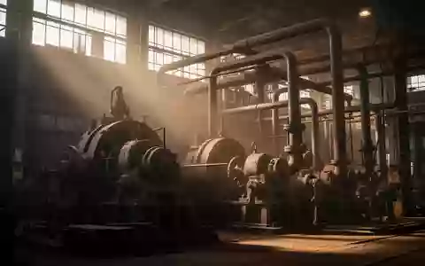 Innenansicht einer großen Industriehalle mit schweren Maschinen und Metallrohren in natürlichem Licht. - Foto: über boerse-global.de