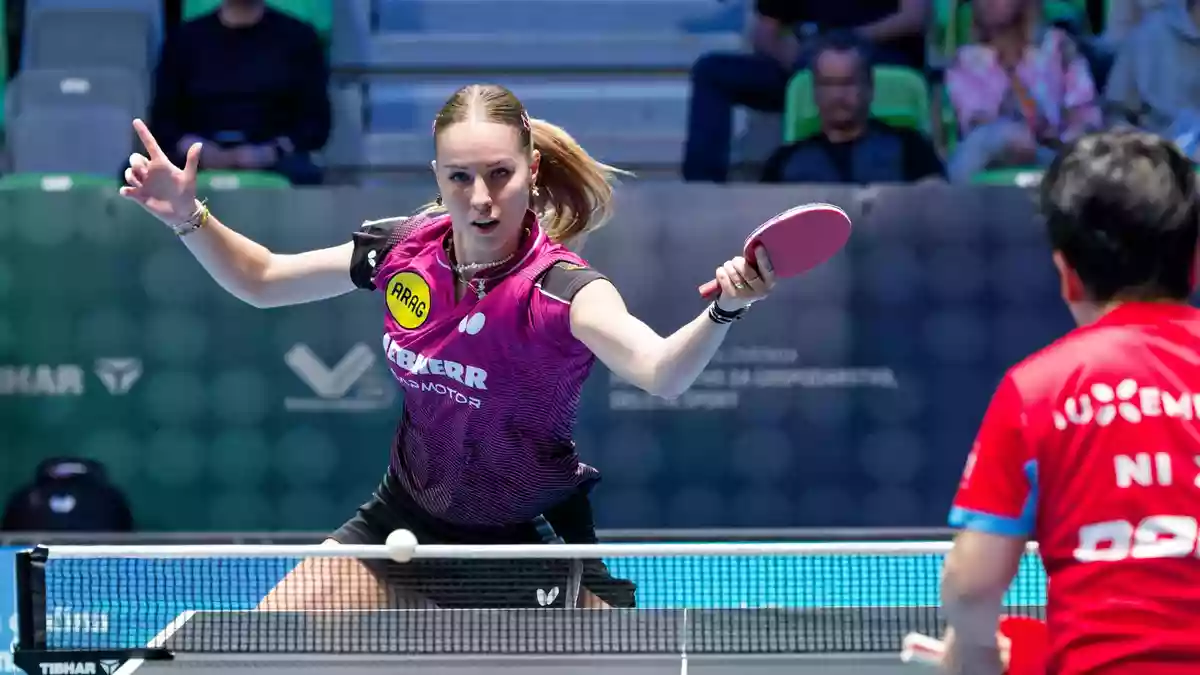 Vize-Europameisterin im Einzel: Die deutsche Tischtennis-Nationalspielerin Annett Kaufmann. - Bild: Manfred Schillings/dpa
