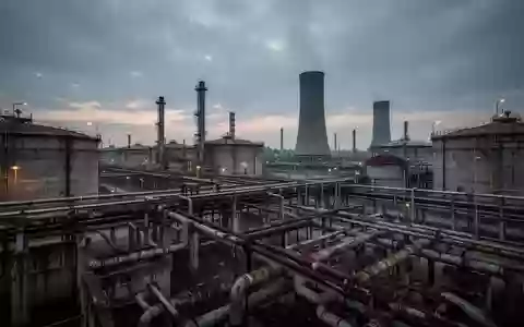 Weitläufiges Industriegelände mit Rohrleitungen und Speichertanks unter einem bewölkten Himmel. - Foto: über boerse-global.de