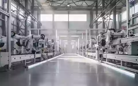 Eine moderne, hochmoderne industrielle Fertigungshalle mit präzisen Maschinenkomponenten und einer sauberen Werksumgebung. - Foto: über boerse-global.de