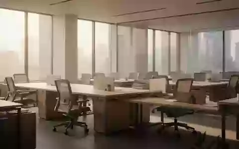 Ein minimalistisches, modernes Büro mit leeren Schreibtischen und natürlichem Lichteinfall. - Foto: über boerse-global.de
