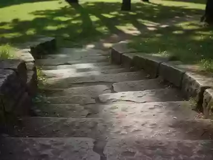 Eine steinerne Treppe in einem sonnendurchfluteten Park als Symbol für Struktur und körperliche Belastbarkeit. - Foto: über boerse-global.de