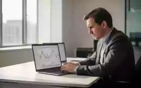 Ein Finanzanalyst sitzt nachdenklich an einem Laptop in einem modernen, hellen Büro. - Foto: über boerse-global.de