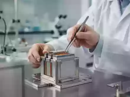 Ein Wissenschaftler arbeitet in einem modernen Labor an einer neuartigen Schwefelkathode für Batterien. - Foto: über boerse-global.de