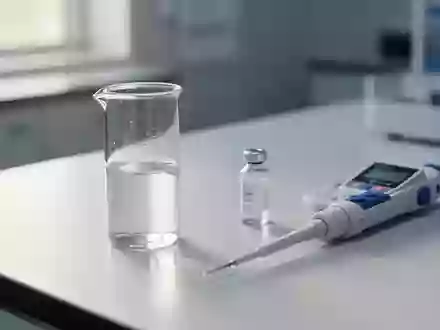 Ein medizinisches Labor-Setup mit einer zentrifugierten Blutprobe in einem Reagenzglas auf einer sterilen Arbeitsfläche. - Foto: über boerse-global.de