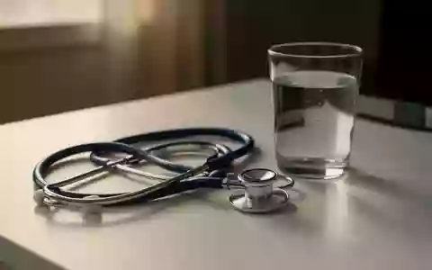 Symbolbild: Stethoskop neben einem Glas Wasser - Foto: über boerse-global.de