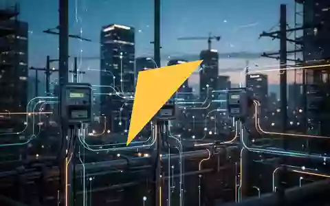 Abstrakte Darstellung moderner Smart-City-Infrastruktur und digitaler Datenströme bei Dämmerung. - Foto: über boerse-global.de