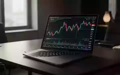 Ein moderner Arbeitsplatz mit einem Laptop, auf dem Finanzcharts zu sehen sind, in einem professionellen Büroumfeld. - Foto: über boerse-global.de