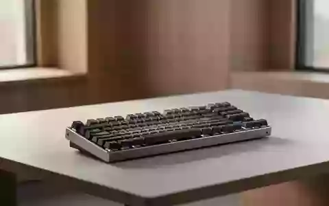 Ein minimalistischer, moderner Arbeitsplatz mit einer leeren mechanischen Tastatur auf einem sauberen Schreibtisch bei natürlichem Licht. - Foto: über boerse-global.de