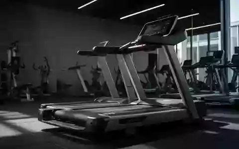 Ein leeres Laufband in einem modernen Fitnessstudio bei gedimmtem Licht. - Foto: über boerse-global.de