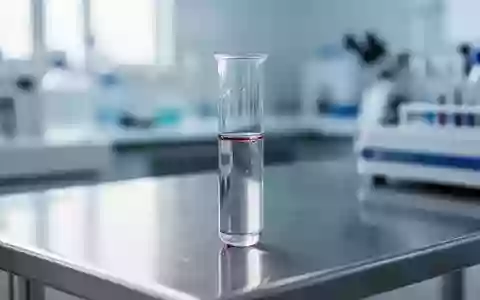 Ein zentrifugiertes Blutserum-Probenröhrchen in einem sterilen, klinischen Laborumfeld. - Foto: über boerse-global.de