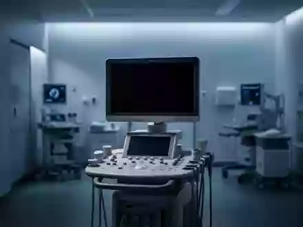 Ein modernes, unbesetztes kardiologisches Diagnostiklabor mit einem ausgeschalteten Ultraschallgerät. - Foto: über boerse-global.de