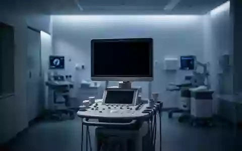 Ein modernes, unbesetztes kardiologisches Diagnostiklabor mit einem ausgeschalteten Ultraschallgerät. - Foto: über boerse-global.de