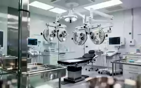 Steriler Operationssaal in einer Augenklinik mit moderner Medizintechnik und reflektierenden Oberflächen. - Foto: über boerse-global.de