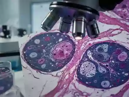 Mikroskopische Aufnahme von biologischem Gewebe mit detaillierten zellulären Strukturen in einem Laborumfeld. - Foto: über boerse-global.de