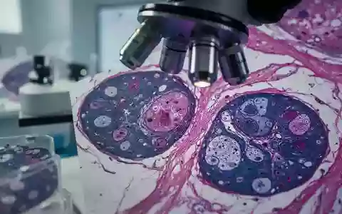 Mikroskopische Aufnahme von biologischem Gewebe mit detaillierten zellulären Strukturen in einem Laborumfeld. - Foto: über boerse-global.de