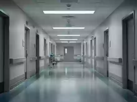 Ein heller, steriler Klinikflur mit glatten Oberflächen und dezenter Beleuchtung in einer modernen medizinischen Einrichtung. - Foto: über boerse-global.de