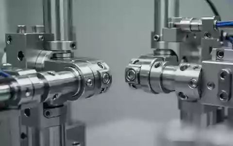 Nahaufnahme von hochpräzisen industriellen mechanischen Gelenken und Aktuatoren in einer sauberen Laborumgebung. - Foto: über boerse-global.de