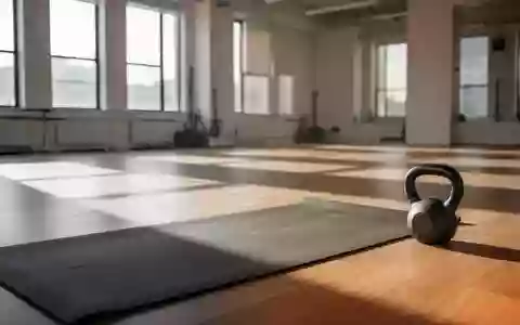 Ein minimalistisch eingerichteter Fitnessraum mit einfallendem Tageslicht und Sportgeräten auf einem Holzboden. - Foto: über boerse-global.de