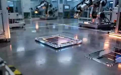 Automatisierte Halbleiter-Fertigungsanlage mit industriellen Maschinen und dezenter Beleuchtung. - Foto: über boerse-global.de