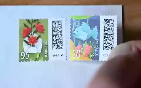 Die alte 95-Cent-Briefmarke bleibt auch nächstes Jahr noch gültig, aber dann sollte man eine 20-Cent-Extrabriefmarke hinzufügen. - Foto: Bernd Weißbrod/dpa