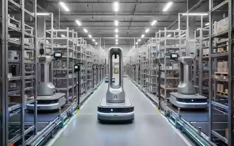Moderne automatisierte Lagerhalle mit Robotern für die Warenlogistik. - Foto: über boerse-global.de