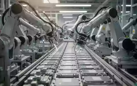 Automatisierte Fertigungsstraße für Lithium-Ionen-Batterien in einer modernen Fabrik. - Foto: über boerse-global.de