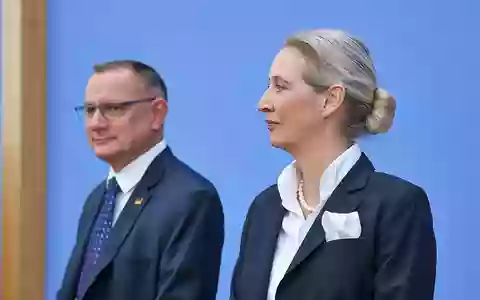 Tino Chrupalla und Alice Weidel (Archiv) - Foto: via dts Nachrichtenagentur