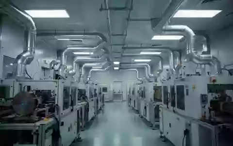 Industrielle Reinraum-Anlage für die Halbleiterfertigung mit automatisierten Maschinen zur Silizium-Wafer-Produktion. - Foto: über boerse-global.de
