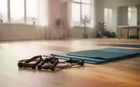 Ein heller, minimalistischer Physiotherapieraum mit Sportmatten und Widerstandsbändern in einer ruhigen Umgebung. - Foto: über boerse-global.de