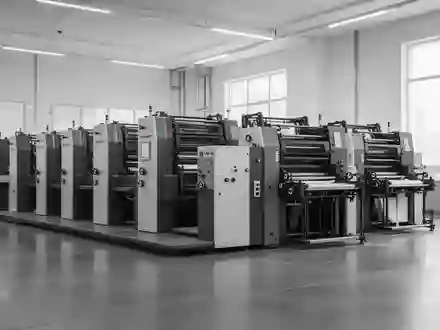 Eine saubere, moderne Druckerei mit industriellen Offset-Druckmaschinen in einem hellen, weitläufigen Raum. - Foto: über boerse-global.de