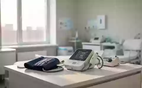 Ein minimalistischer, moderner Behandlungsraum in einer Klinik mit medizinischen Messgeräten in hellem Tageslicht. - Foto: über boerse-global.de
