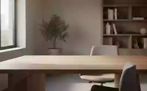 Ein aufgeräumter, minimalistischer Schreibtisch in einem hellen, modernen Arbeitszimmer bei natürlichem Tageslicht. - Foto: über boerse-global.de