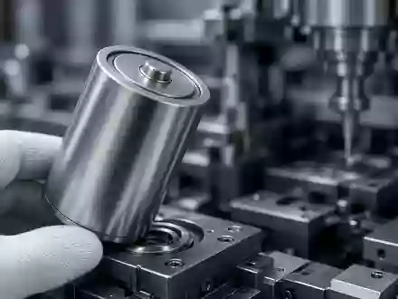 Eine hochwertige Nahaufnahme einer Lithium-Ionen-Batteriezelle in einer modernen industriellen Laborumgebung. - Foto: über boerse-global.de