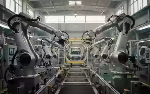 Leere Fertigungslinie in einer modernen europäischen Automobilfabrik mit industriellen Anlagen und natürlichem Licht. - Foto: über boerse-global.de