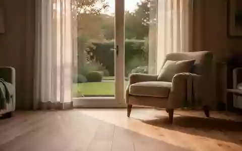 Ein sonnendurchflutetes Wohnzimmer mit einem bequemen Sessel neben einem Fenster mit Blick in einen ruhigen Garten. - Foto: über boerse-global.de