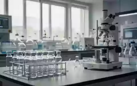 Nahaufnahme von Laborausrüstung und pharmazeutischen Fläschchen in einer modernen Forschungseinrichtung. - Foto: über boerse-global.de