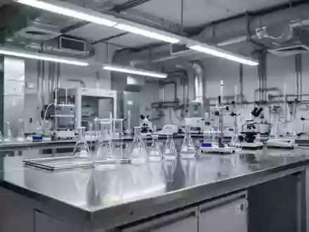 Ein modernes, steriles Industrielabor mit Edelstahloberflächen und wissenschaftlichen Analysegeräten. - Foto: über boerse-global.de