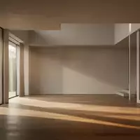 Ein minimalistischer, leerer Raum mit klaren architektonischen Linien und sanftem Lichteinfall auf einem Holzboden. - Foto: über boerse-global.de