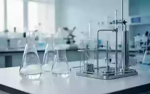 Ein minimalistisches, helles medizinisches Labor mit glĂ€sernen LaborgerĂ€ten und steriler AtmosphĂ€re. - Foto: ĂŒber boerse-global.de