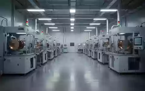 Eine moderne Halbleiter-Fertigungsanlage mit automatisierten Maschinen in einer sauberen, industriellen Umgebung. - Foto: über boerse-global.de