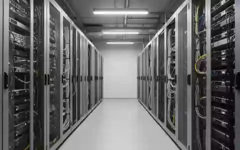 Ein moderner, aufgeräumter Serverraum mit geordneten Server-Racks und industrieller Beleuchtung. - Foto: über boerse-global.de