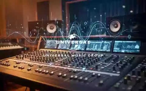 Abstrakte Darstellung eines modernen Musikstudios mit Fokus auf digitale Datenströme und Audiotechnik. - Foto: über boerse-global.de