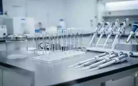Laborausstattung mit Zentrifugenröhrchen und Pipetten in einer klinischen Umgebung. - Foto: über boerse-global.de