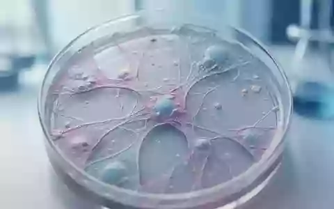 Mikroskopische Aufnahme einer Zellkultur in einer Laborschale, die biologische Strukturen und Zellmembranen darstellt. - Foto: über boerse-global.de